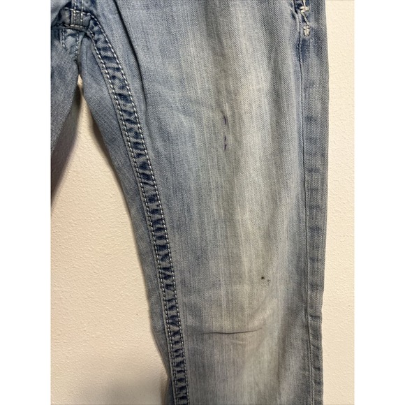 BKE Buckle Carter Straight Leg Blue Denim Jeans 25R Light Wash Boys/Mens - Picture 2 of 4